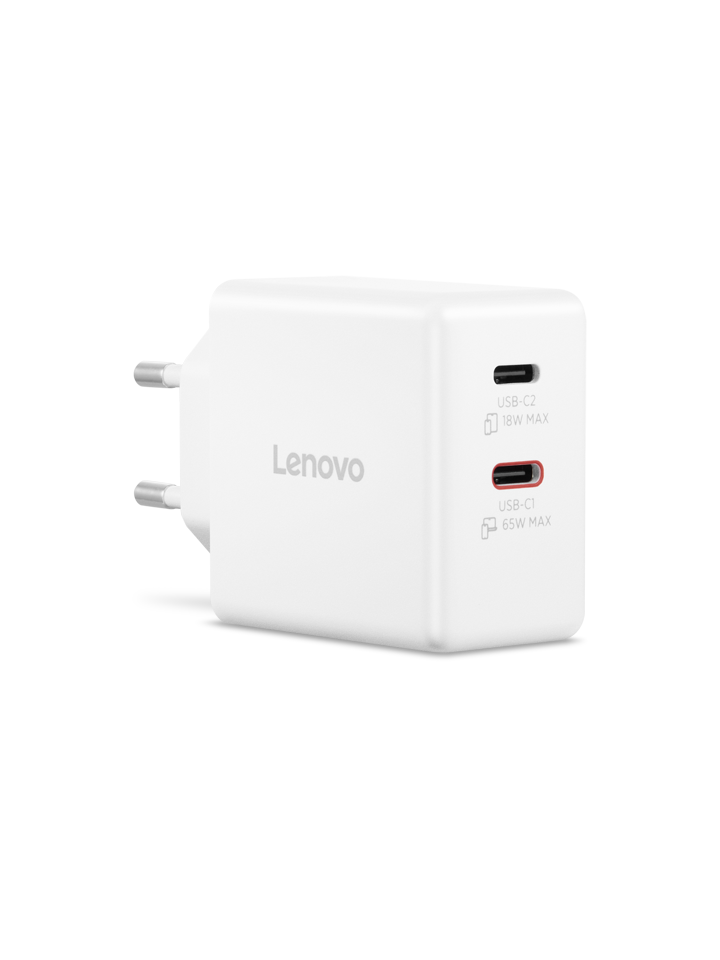 Lenovo Caricabatterie Lenovo Dual USB-C 65W GaN