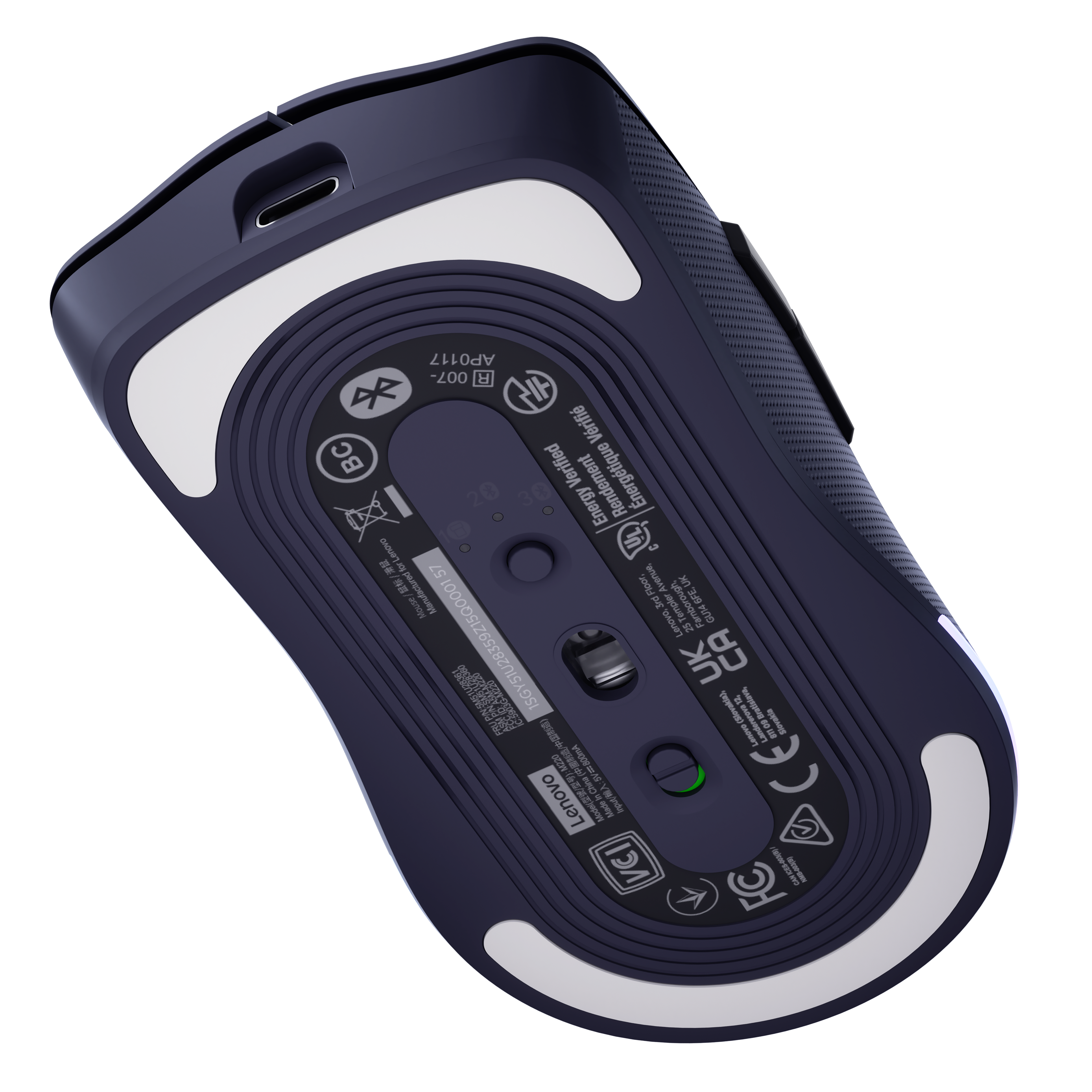 Lenovo Ratón Legion M220 RF Wireless Bluetooth 5000 DPI Violet Multi-illumination - vue 3